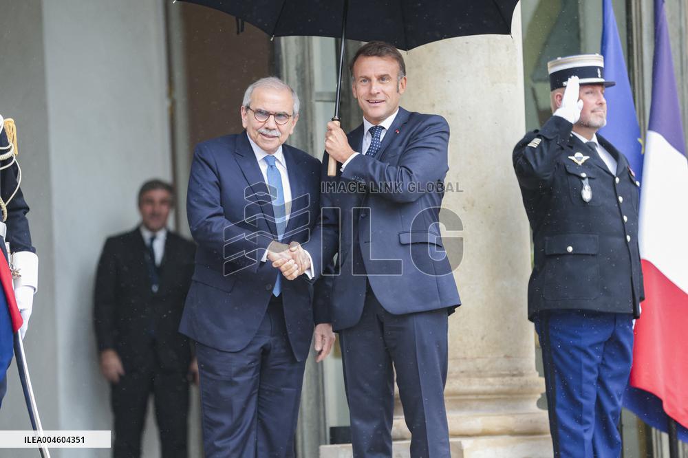 Nawaf Salam Received At Elysee Palace - Paris
