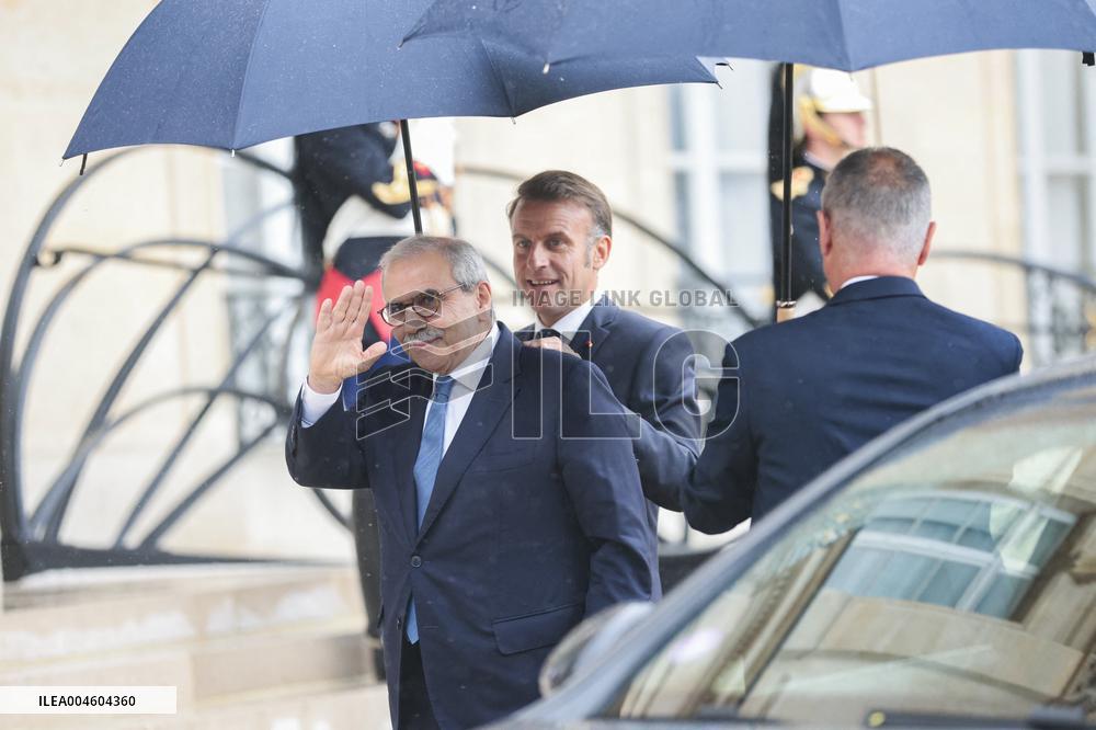 Nawaf Salam Received At Elysee Palace - Paris