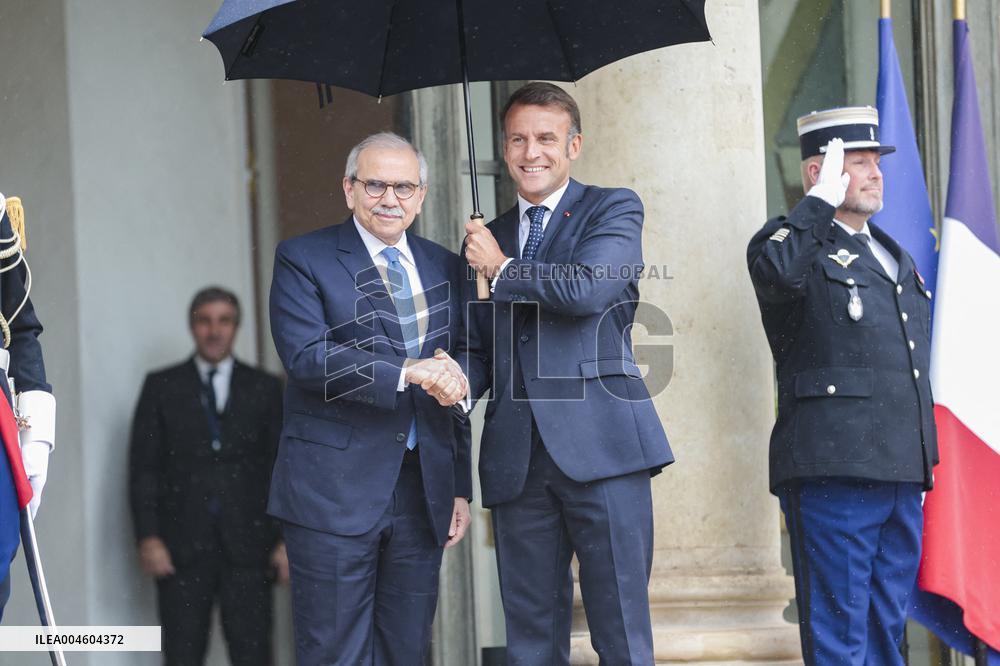 Nawaf Salam Received At Elysee Palace - Paris