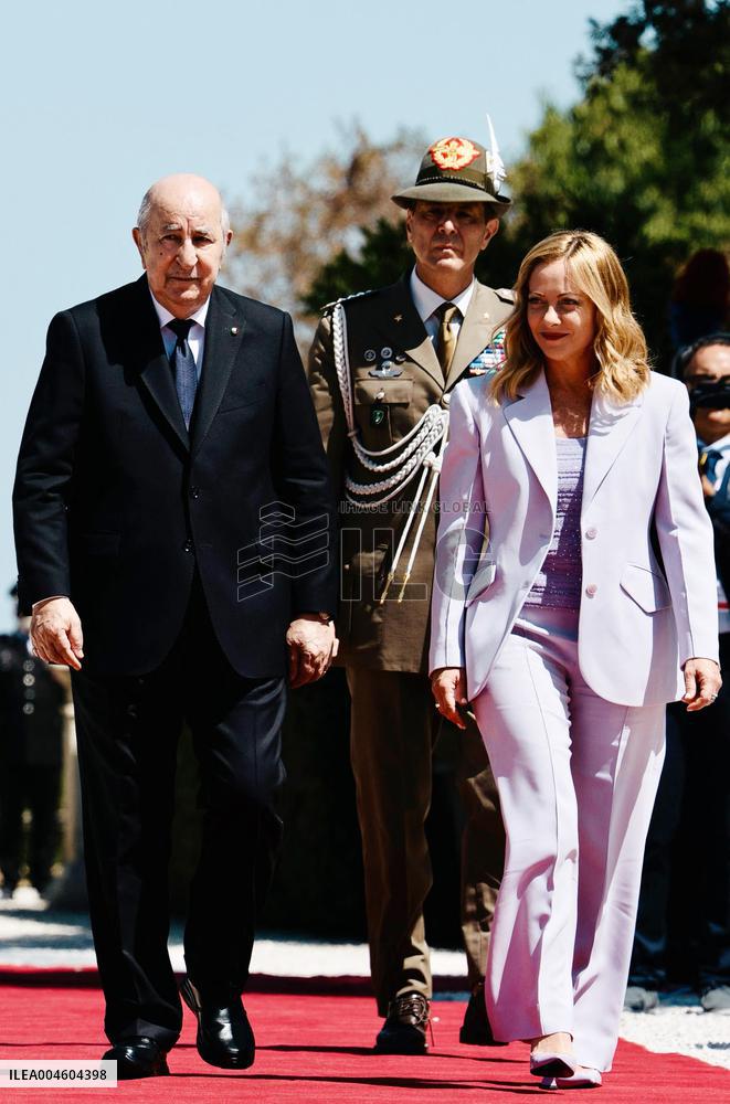 Giorgia Meloni Meets Abdelmadjid Tebboune - Rome