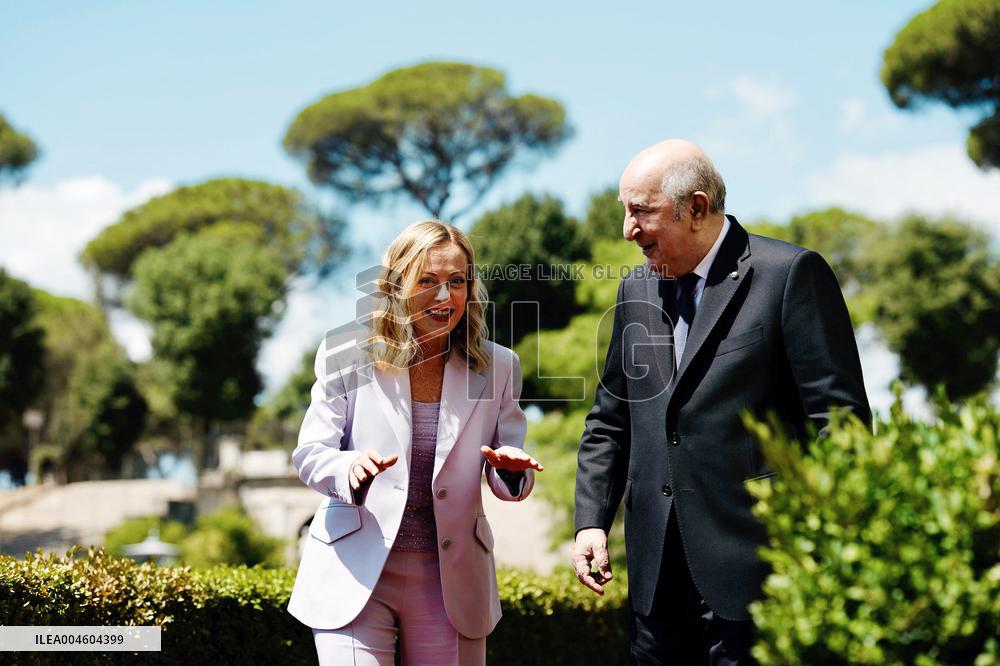 Giorgia Meloni Meets Abdelmadjid Tebboune - Rome