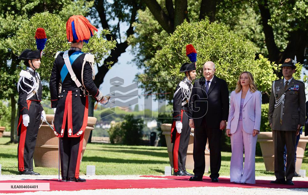 Giorgia Meloni Meets Abdelmadjid Tebboune - Rome