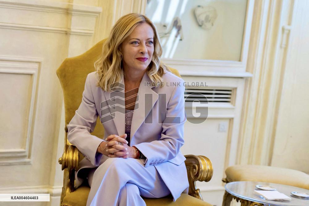 Giorgia Meloni Meets Abdelmadjid Tebboune - Rome