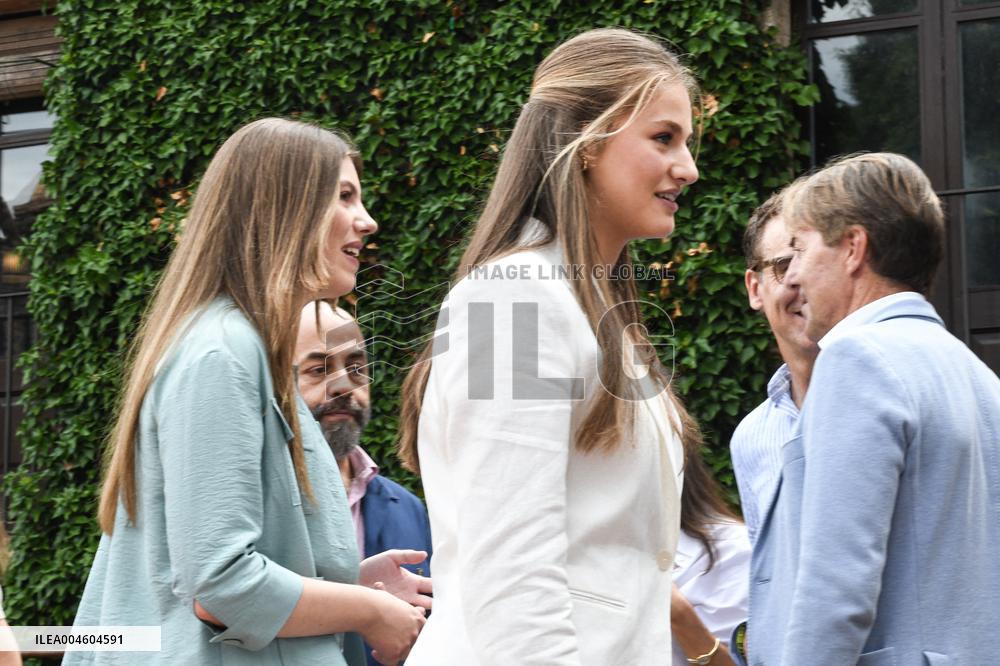 Princess Leonor And Infanta Sofia Working Visit - Sant Marti Vell