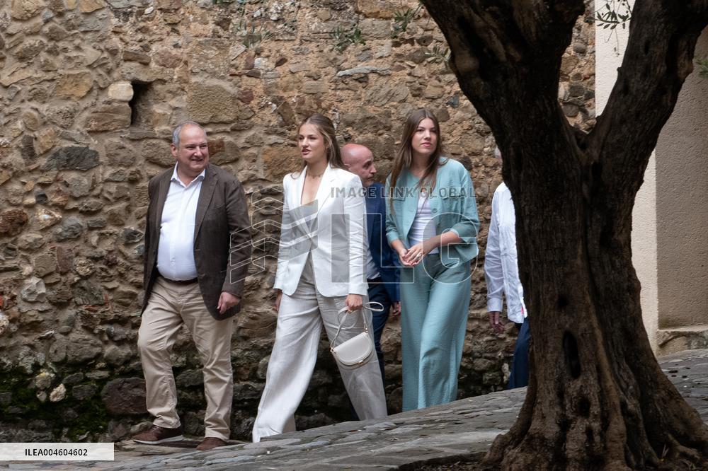 Princess Leonor And Infanta Sofia Working Visit - Sant Marti Vell