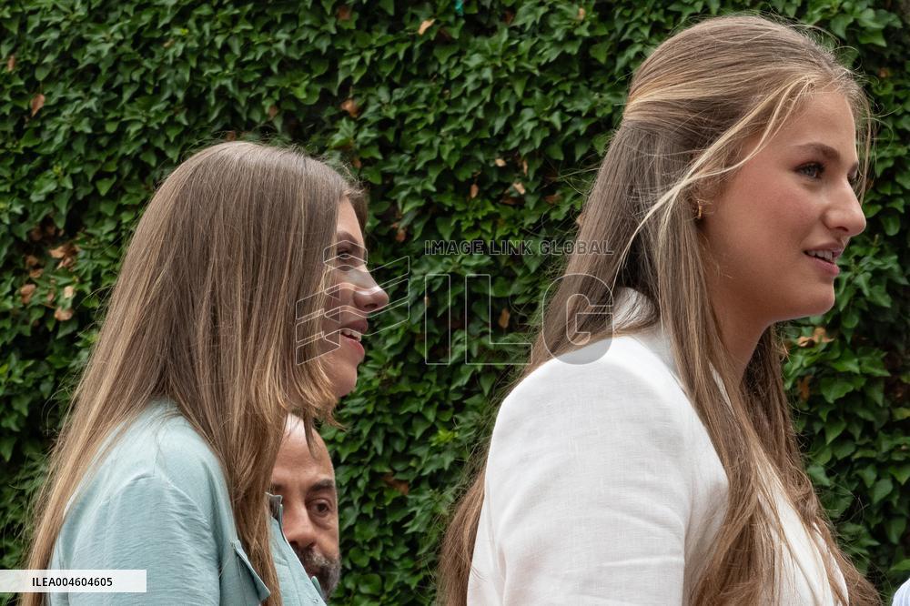 Princess Leonor And Infanta Sofia Working Visit - Sant Marti Vell