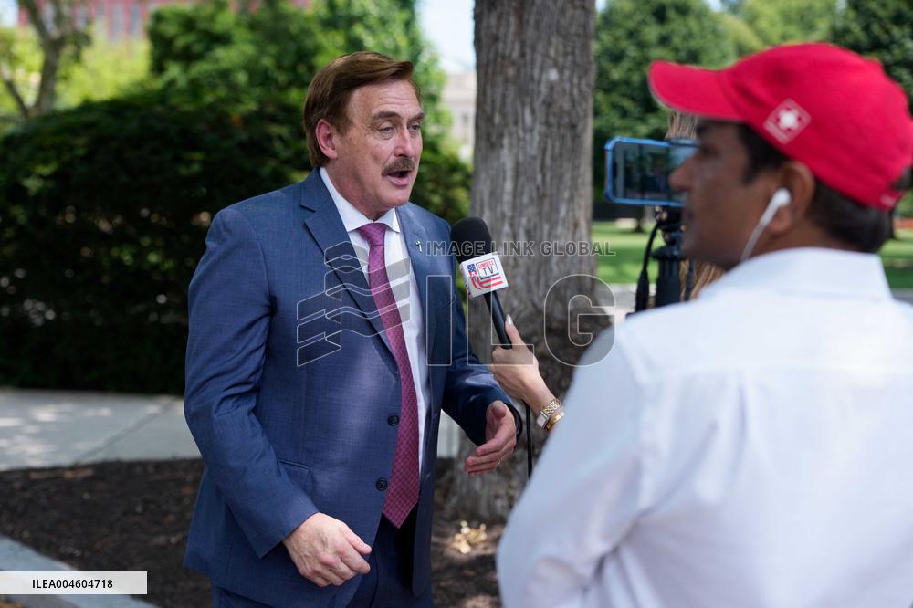 Mike Lindell outside White House