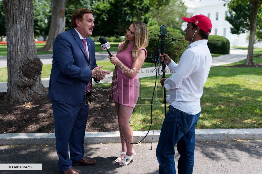 Mike Lindell outside White House