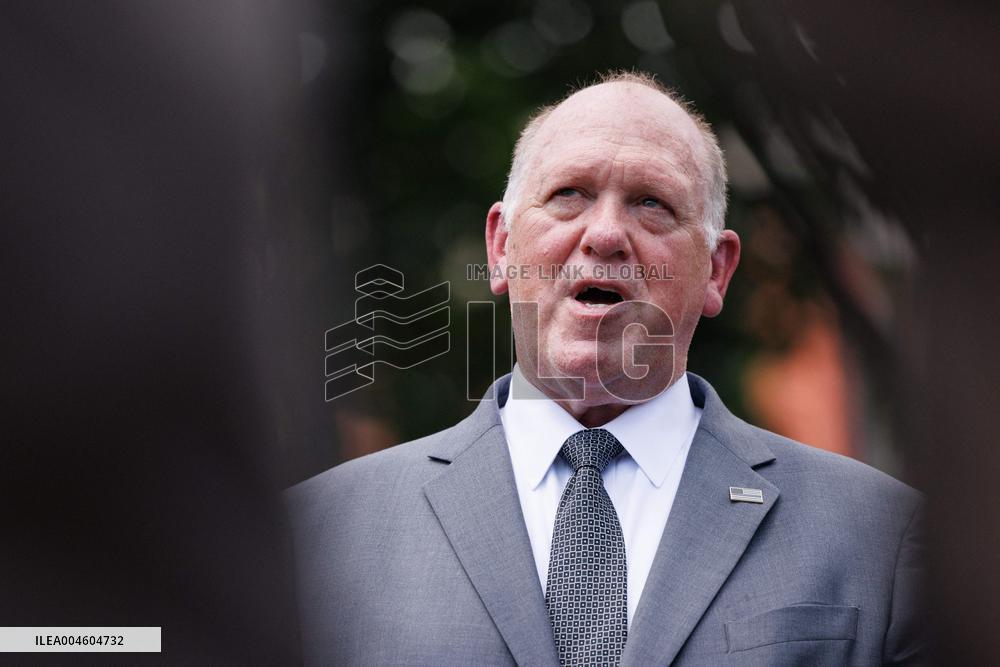 Tom Homan Speaks to Media outside West Wing of White House