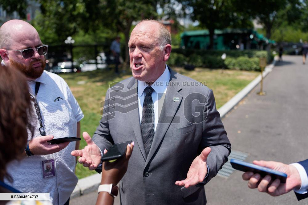 Tom Homan Speaks to Media outside West Wing of White House