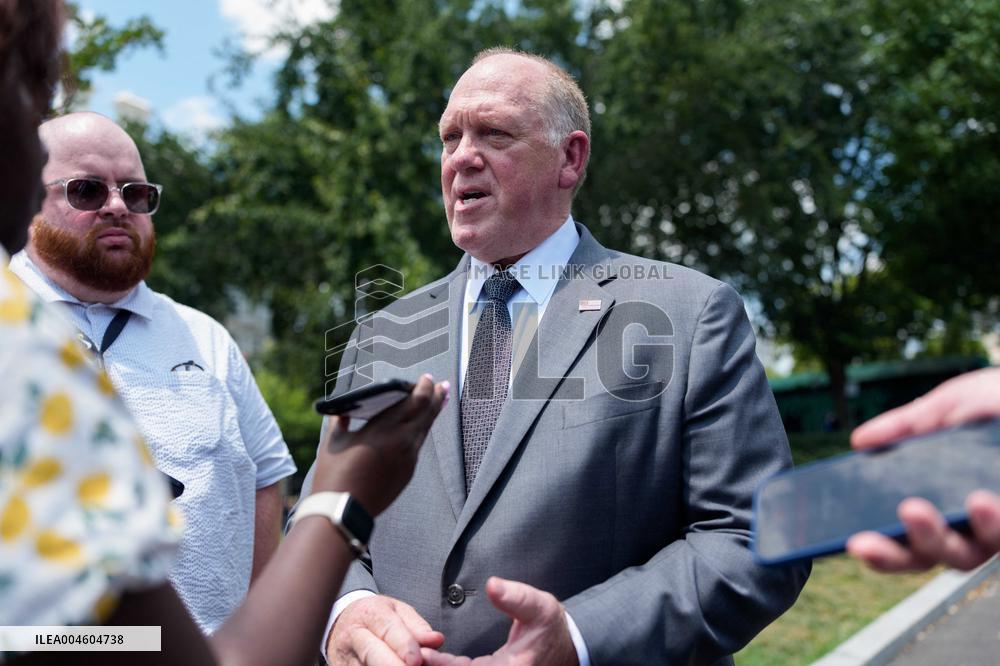 Tom Homan Speaks to Media outside West Wing of White House