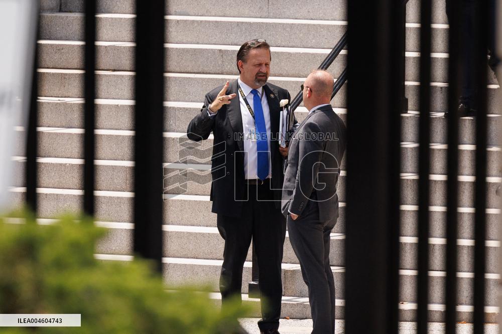 Tom Homan Speaks to Media outside West Wing of White House