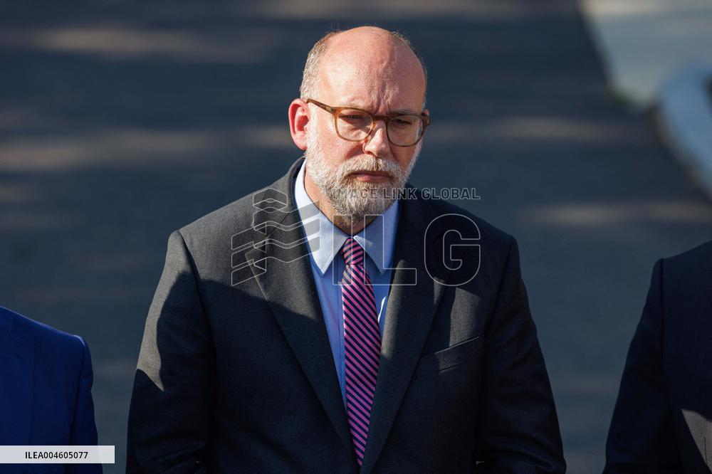 James Blair, Russell Vought and Bill Pulte Speak to Media outisde White House