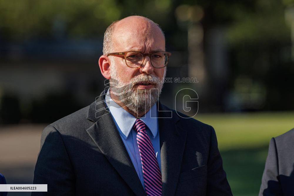 James Blair, Russell Vought and Bill Pulte Speak to Media outisde White House