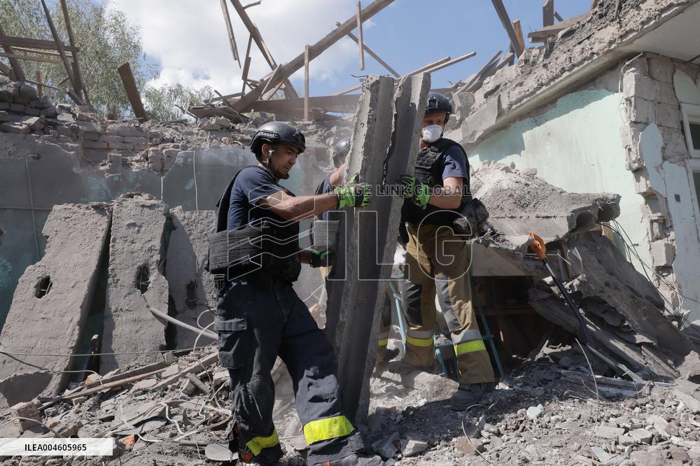 Aftermath Of Russian Air Bomb Strike On Hospital - Kharkiv