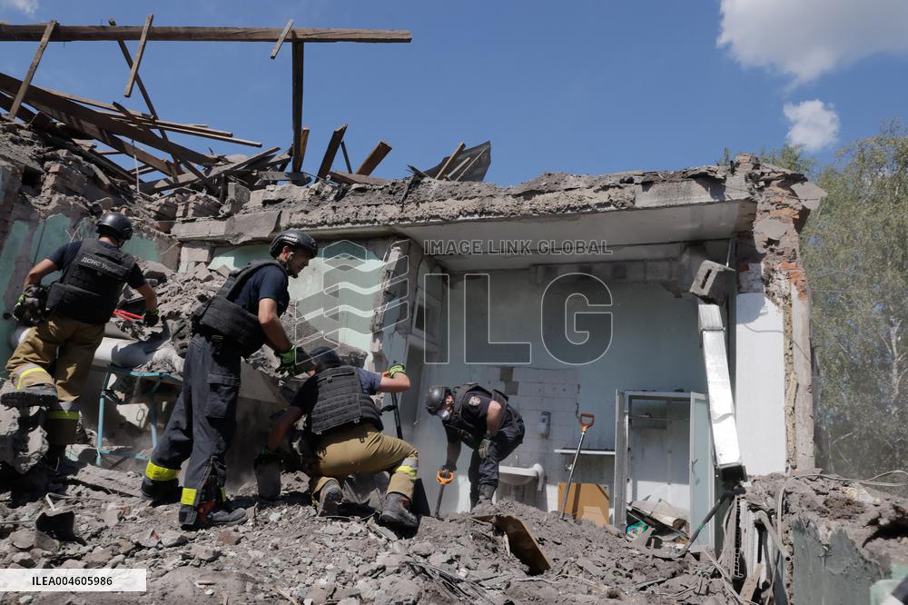Aftermath Of Russian Air Bomb Strike On Hospital - Kharkiv