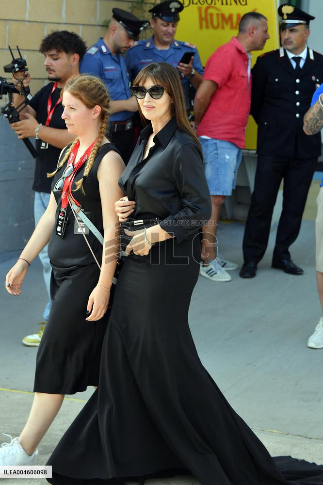 Tim Burton And Monica Bellucci At Presentation Of Wednesday Season 2 - Italy