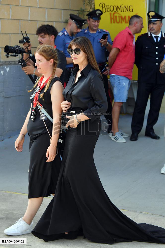 Tim Burton And Monica Bellucci At Presentation Of Wednesday Season 2 - Italy