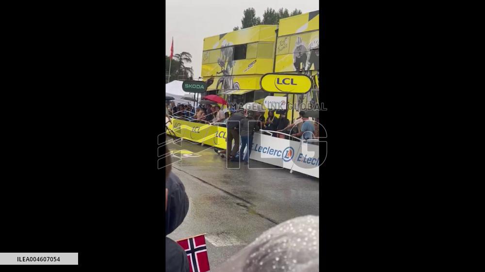 France: Man Taken Down After Attempting to Cycle Across Tour de France Finish Line