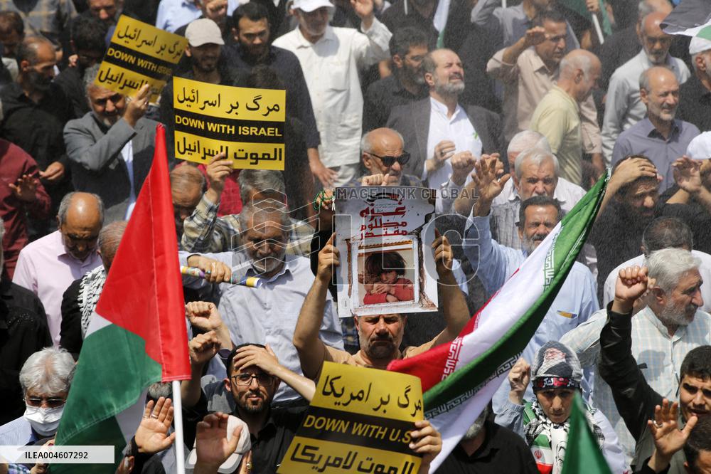 Support of Palestinians and Condemnation of Israel and US - Tehran