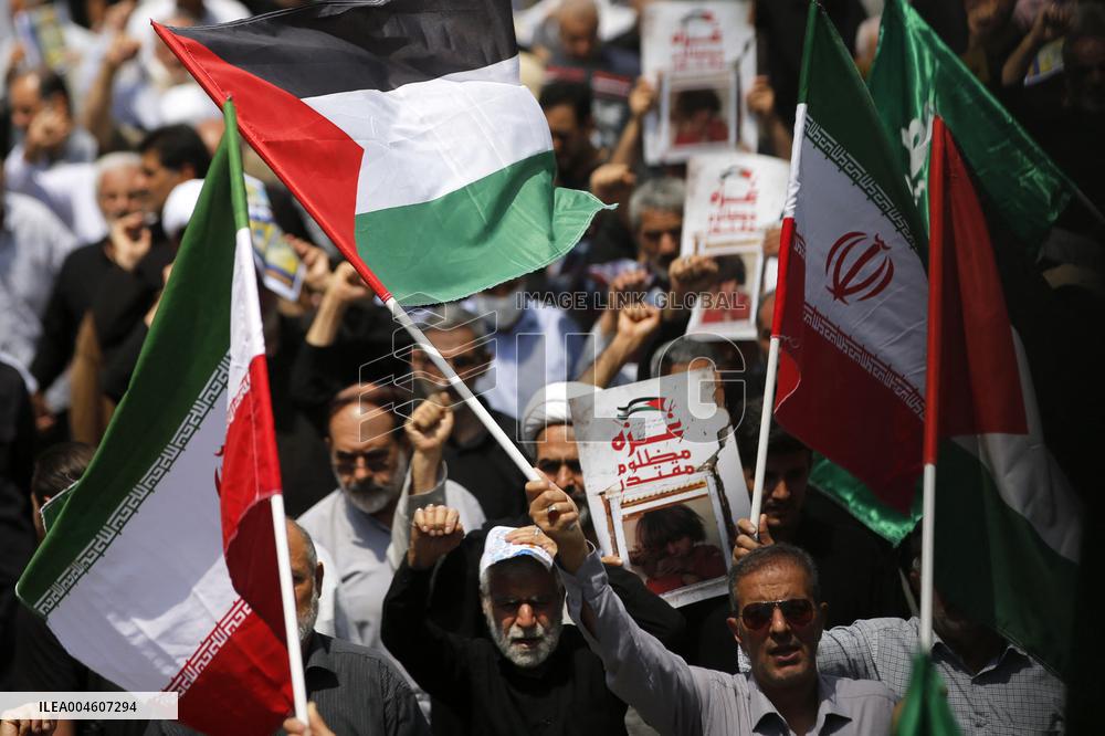 Support of Palestinians and Condemnation of Israel and US - Tehran