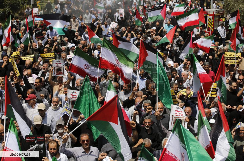 Support of Palestinians and Condemnation of Israel and US - Tehran