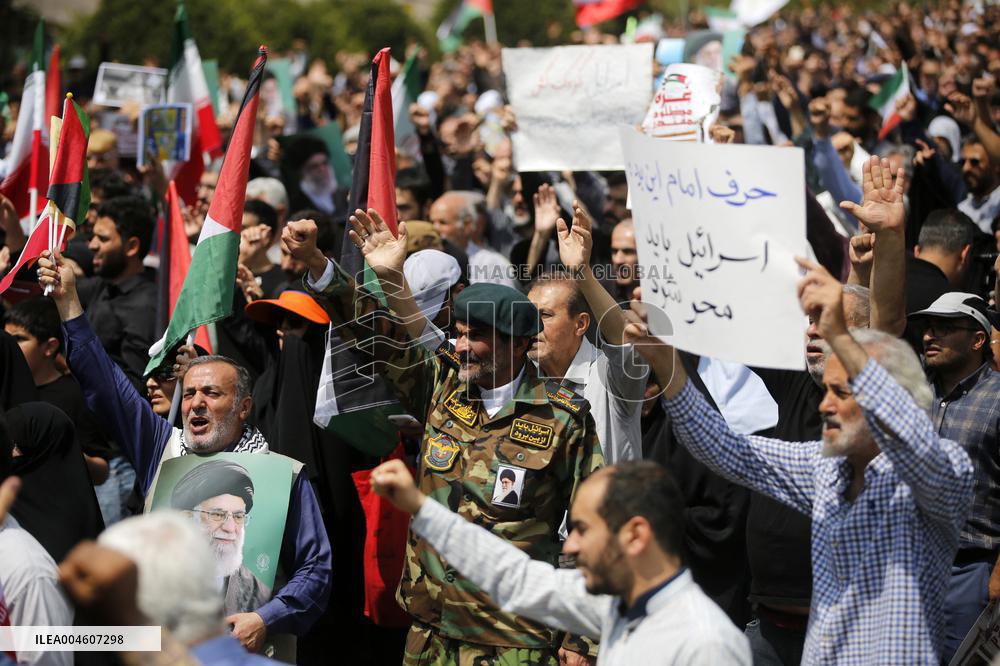 Support of Palestinians and Condemnation of Israel and US - Tehran