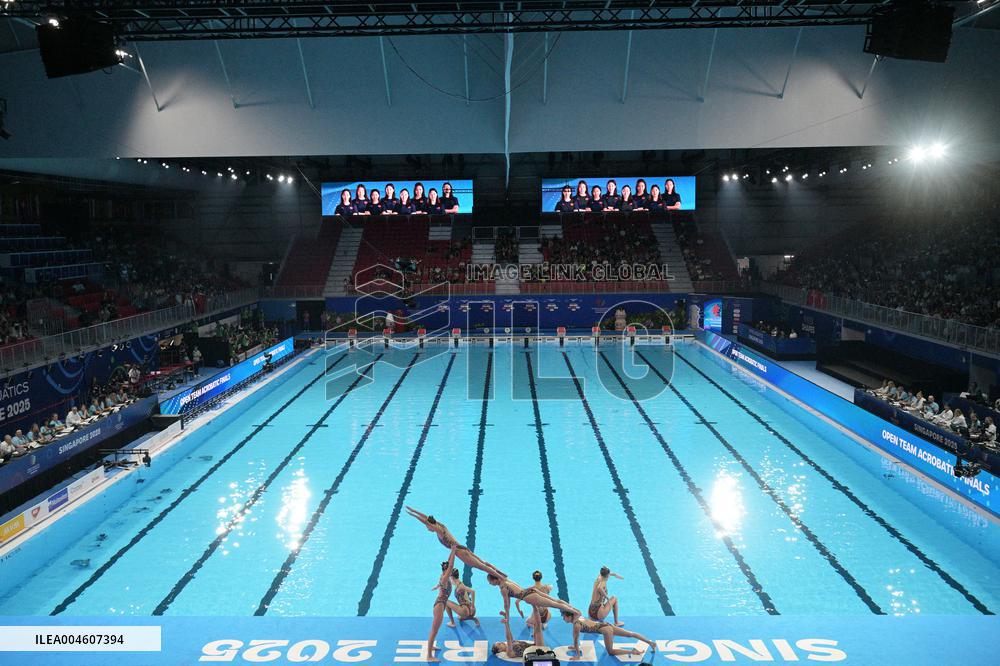 World Aquatics Championships 2025 -  acrobatic final of artistic swimming - Singapore