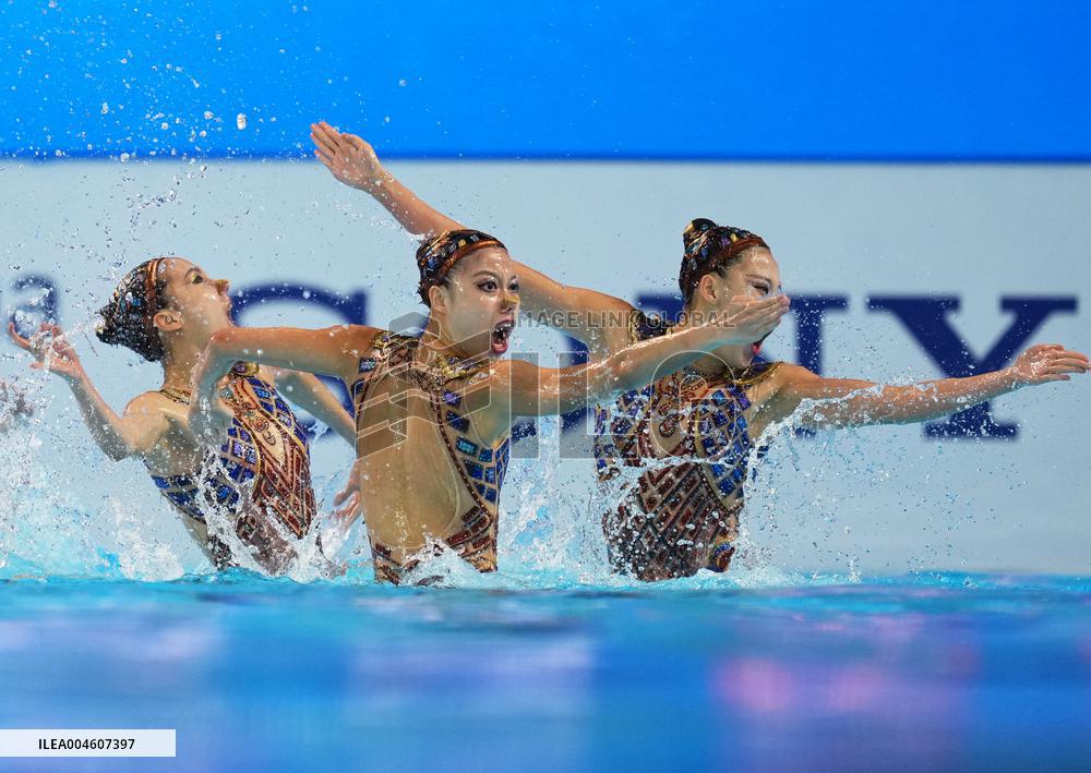 World Aquatics Championships 2025 -  acrobatic final of artistic swimming - Singapore