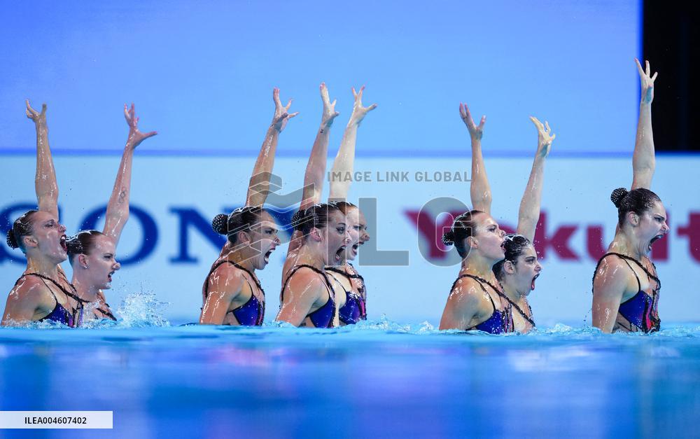 World Aquatics Championships 2025 -  acrobatic final of artistic swimming - Singapore