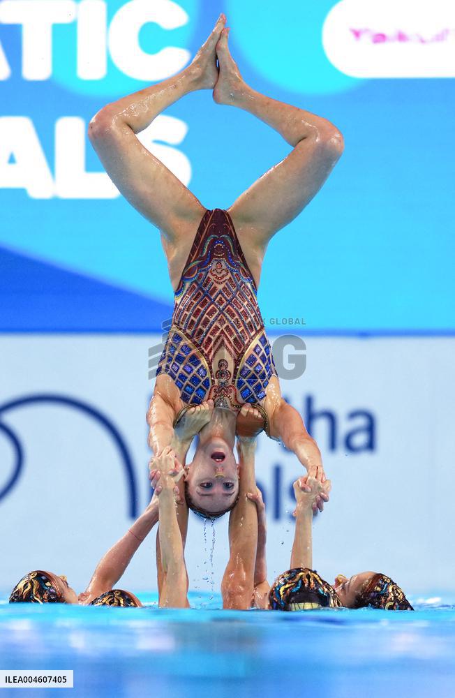 World Aquatics Championships 2025 -  acrobatic final of artistic swimming - Singapore
