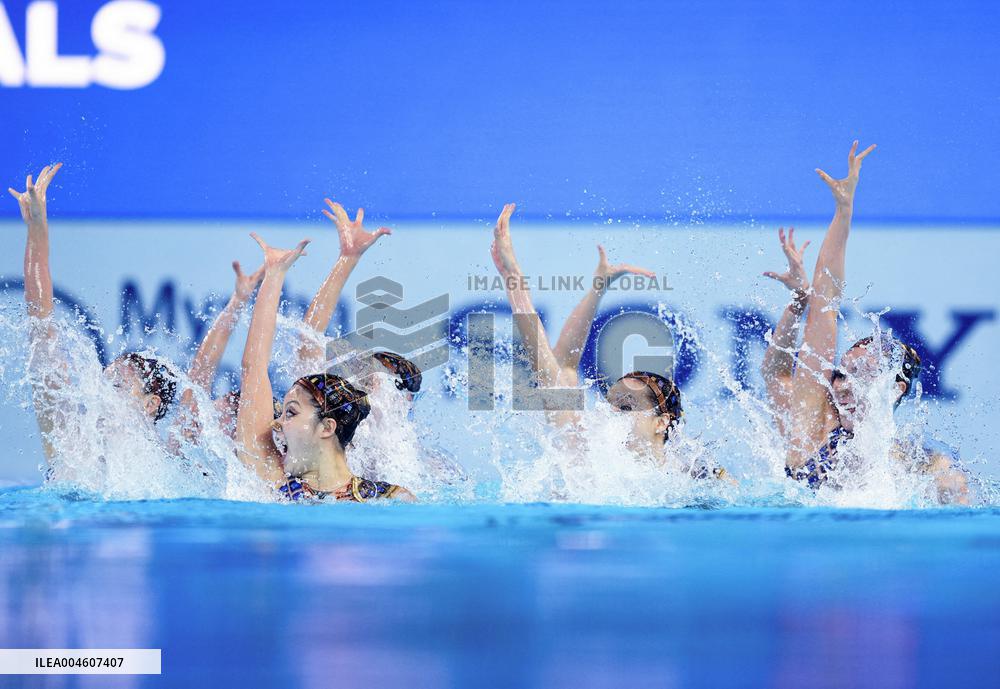 World Aquatics Championships 2025 -  acrobatic final of artistic swimming - Singapore