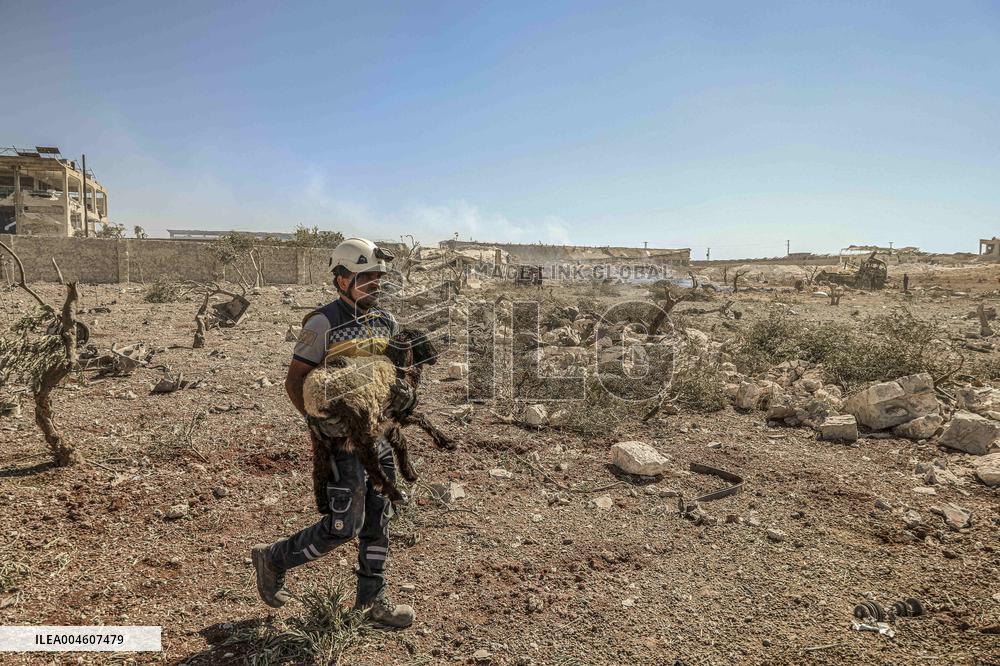 Explosion in The North of Idlib City in Syria