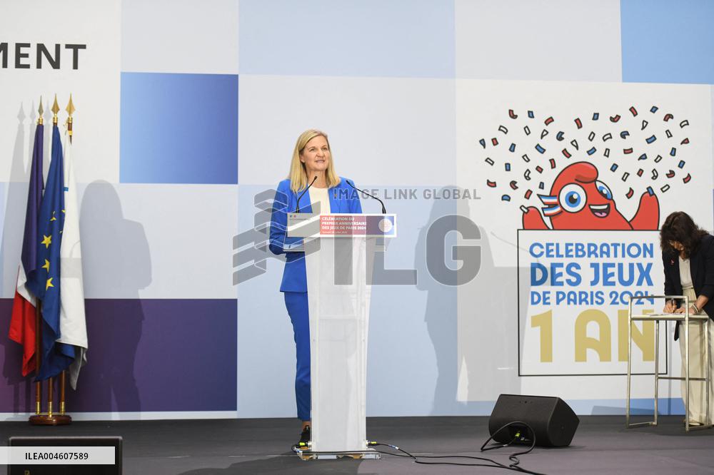 Celebrations marking the first anniversary of the Paris 2024 Olympic Games - Grand Palais