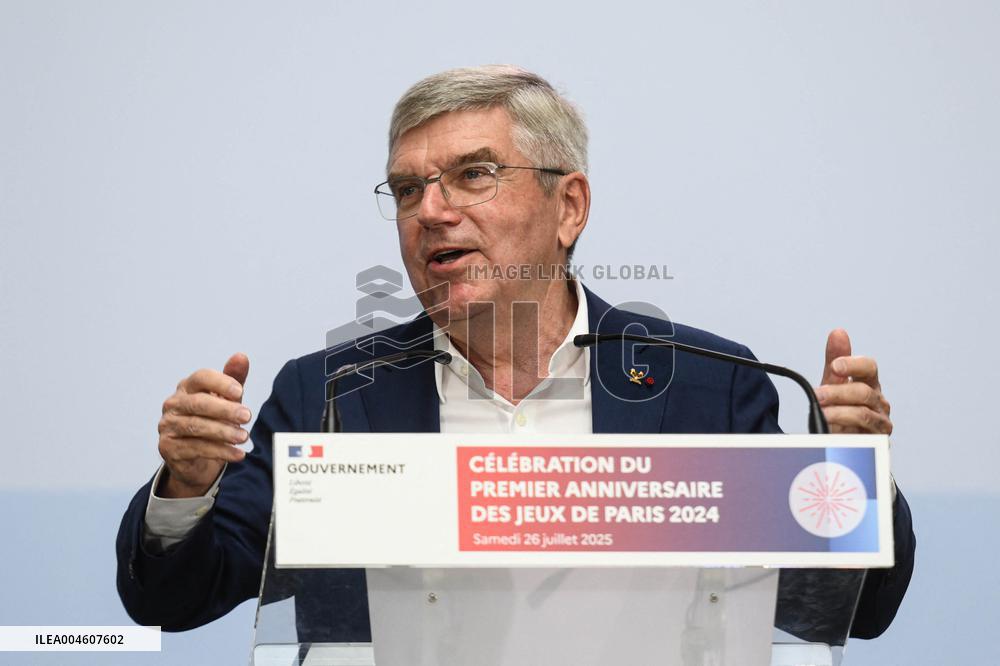 Celebrations marking the first anniversary of the Paris 2024 Olympic Games - Grand Palais