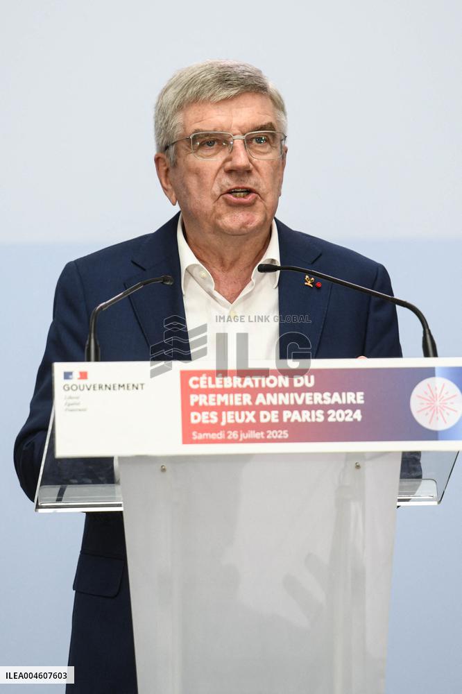 Celebrations marking the first anniversary of the Paris 2024 Olympic Games - Grand Palais