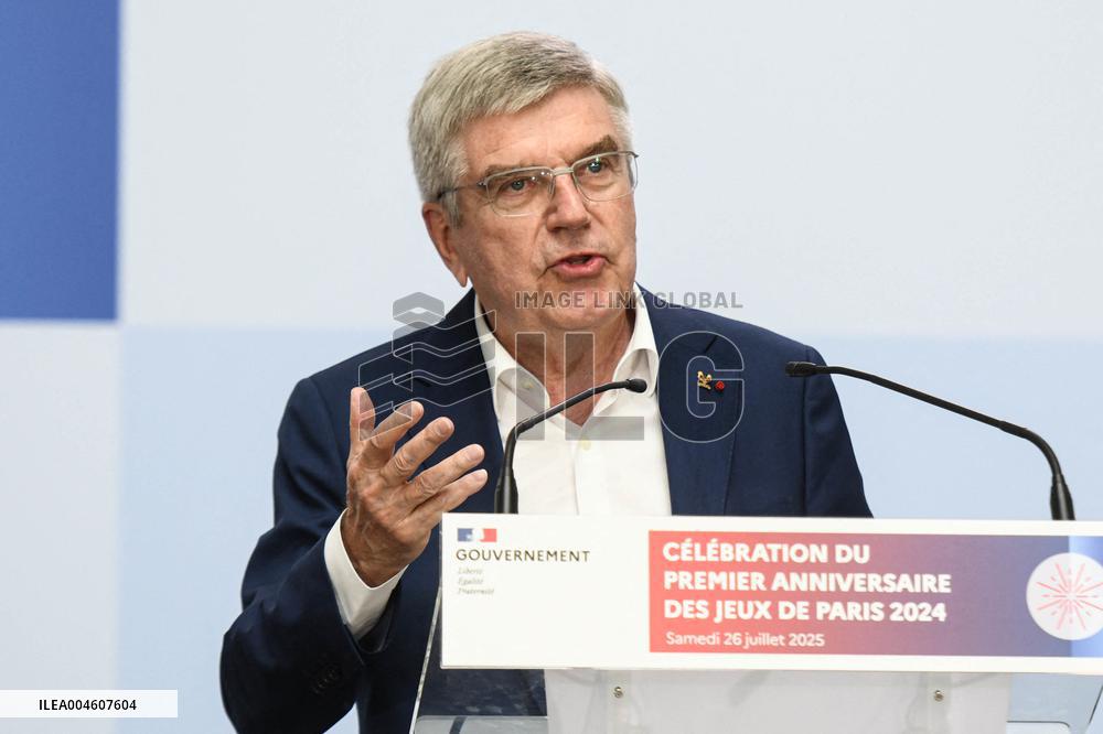 Celebrations marking the first anniversary of the Paris 2024 Olympic Games - Grand Palais