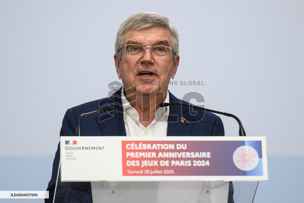 Celebrations marking the first anniversary of the Paris 2024 Olympic Games - Grand Palais
