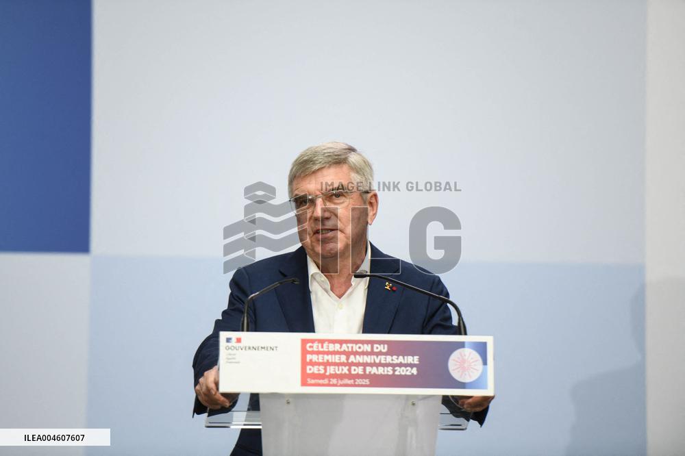 Celebrations marking the first anniversary of the Paris 2024 Olympic Games - Grand Palais