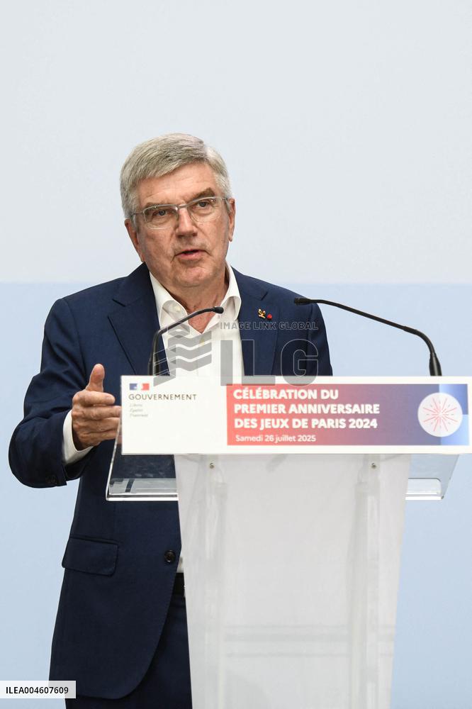 Celebrations marking the first anniversary of the Paris 2024 Olympic Games - Grand Palais