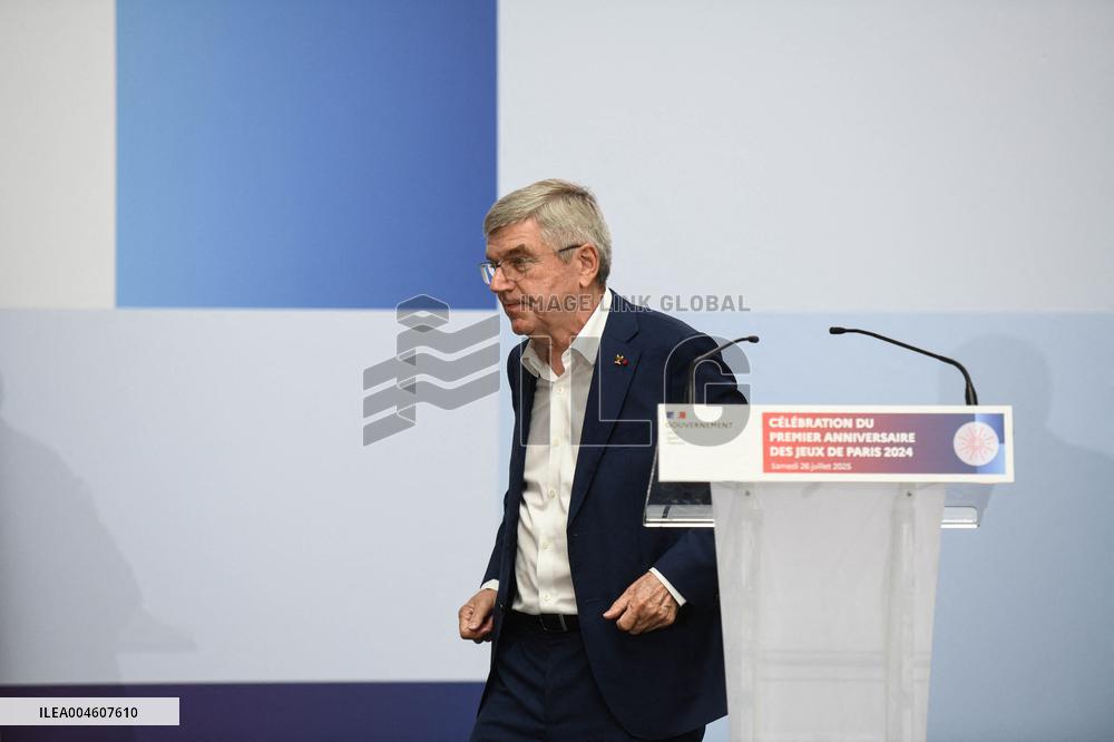 Celebrations marking the first anniversary of the Paris 2024 Olympic Games - Grand Palais