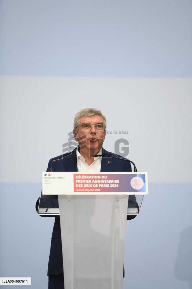 Celebrations marking the first anniversary of the Paris 2024 Olympic Games - Grand Palais