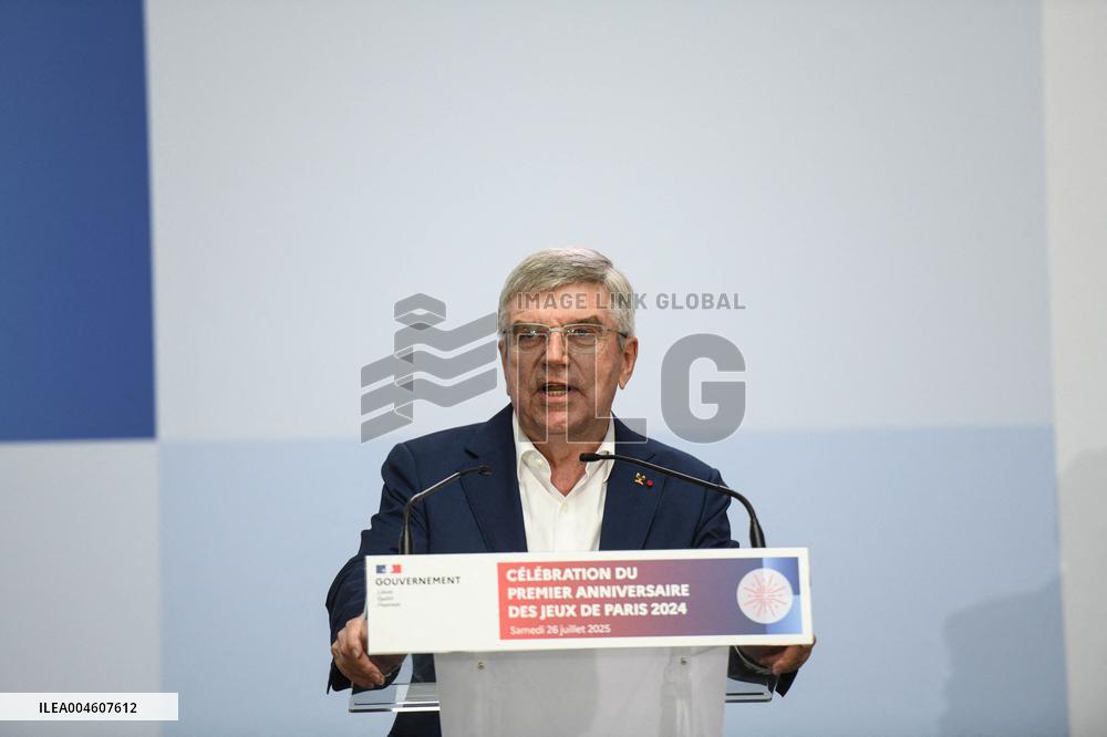 Celebrations marking the first anniversary of the Paris 2024 Olympic Games - Grand Palais