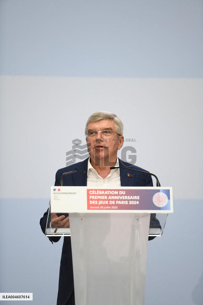 Celebrations marking the first anniversary of the Paris 2024 Olympic Games - Grand Palais
