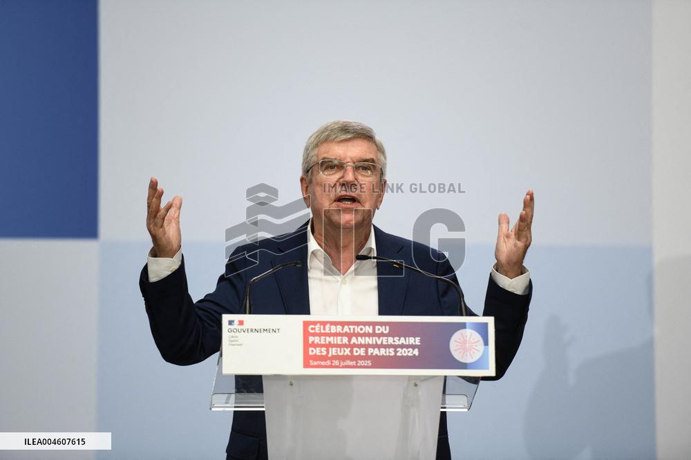 Celebrations marking the first anniversary of the Paris 2024 Olympic Games - Grand Palais