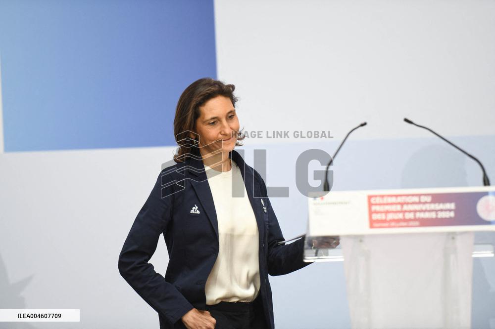 Celebrations Marking The First Anniversary Of The Paris 2024 Olympic Games - Grand Palais