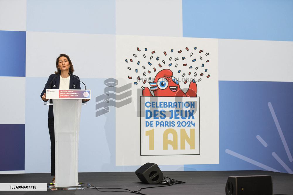 Celebrations Marking The First Anniversary Of The Paris 2024 Olympic Games - Grand Palais