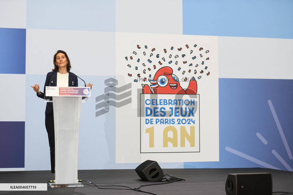 Celebrations Marking The First Anniversary Of The Paris 2024 Olympic Games - Grand Palais