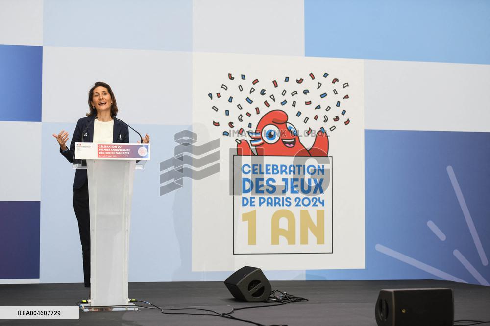 Celebrations Marking The First Anniversary Of The Paris 2024 Olympic Games - Grand Palais