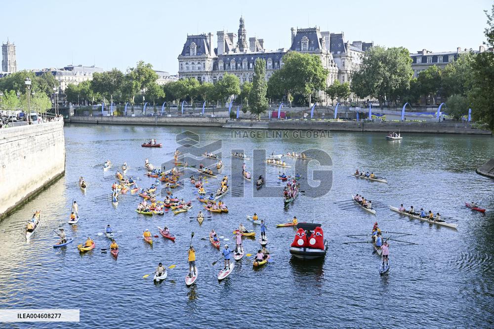 Seine parade to mark anniv. of Paris Olympics